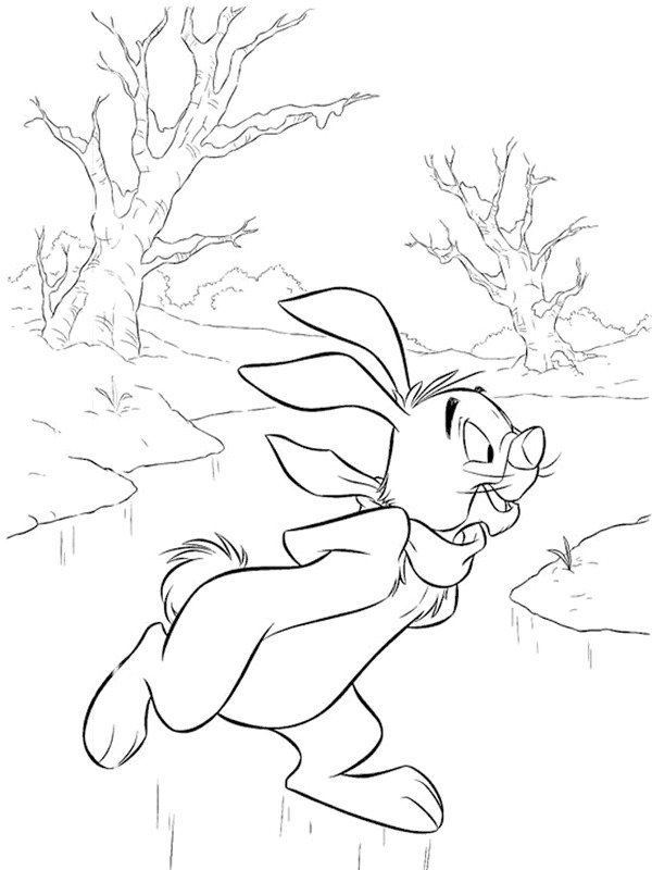 Lapin sur la glace Coloriage Lapin sur la glace Coloriage