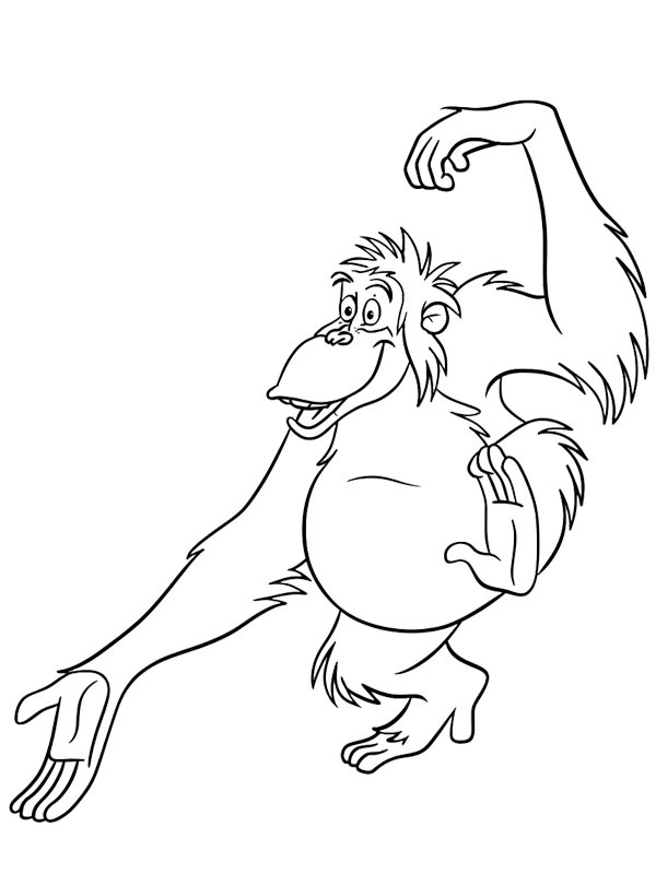 Roi Louie (Le Livre de la jungle) Coloriage Roi Louie (Le Livre de la jungle) Coloriage