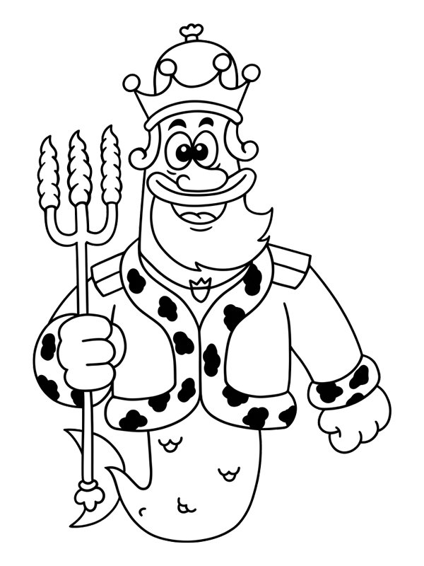 King Neptune Coloriage King Neptune Coloriage