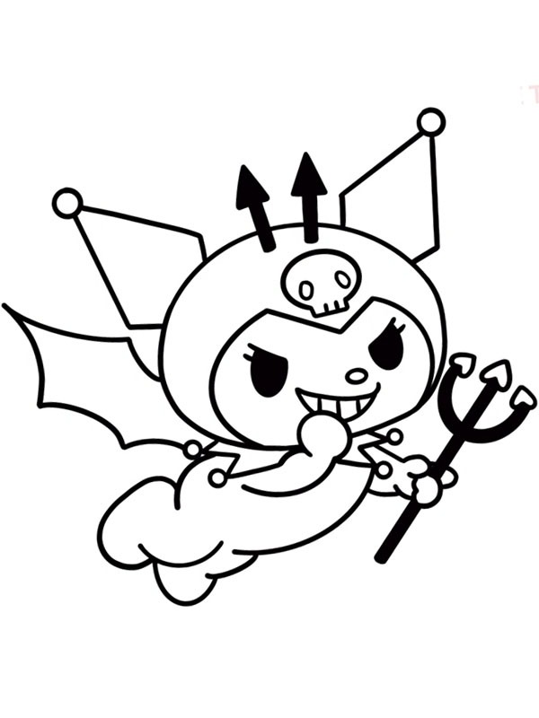 Kuromi Halloween Coloriage Kuromi Halloween Coloriage