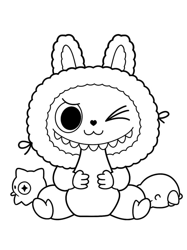 Bébé Labubu Coloriage Bébé Labubu Coloriage