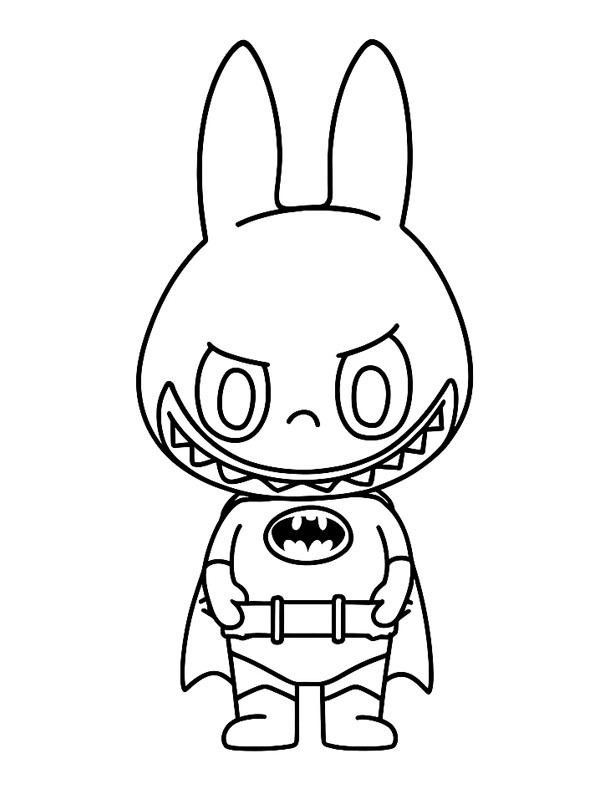Labubu Batman Coloriage Labubu Batman Coloriage