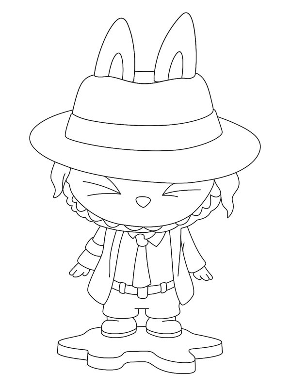 Labubu Superstar Coloriage Labubu Superstar Coloriage