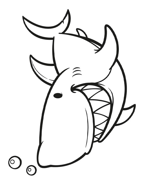 requin rieur Coloriage requin rieur Coloriage