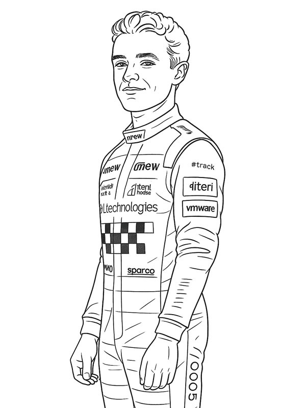 Lando Norris Coloriage Lando Norris Coloriage