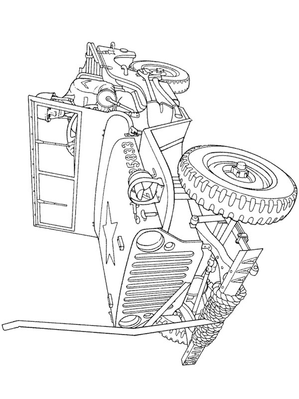 Jeep de l'armée Coloriage Jeep de l'armée Coloriage