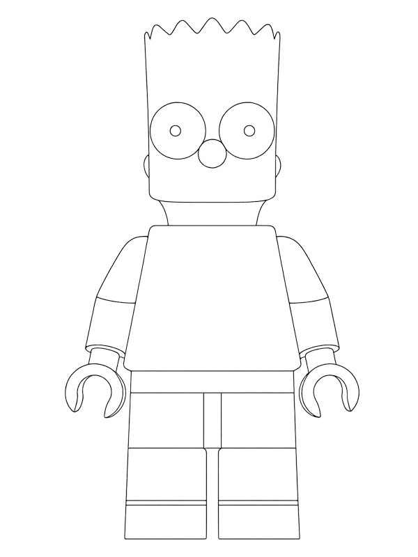 LEGO Bart Simpson Coloriage LEGO Bart Simpson Coloriage