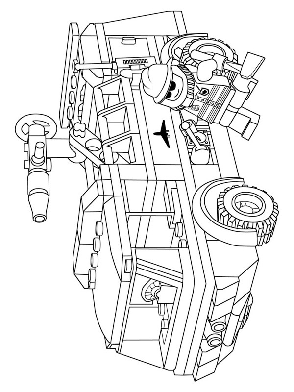 LEGO camion de pompiers Coloriage LEGO camion de pompiers Coloriage
