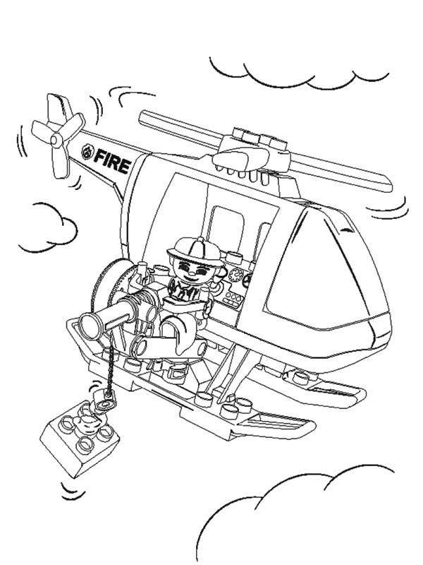 hélicoptère lego Coloriage hélicoptère lego Coloriage