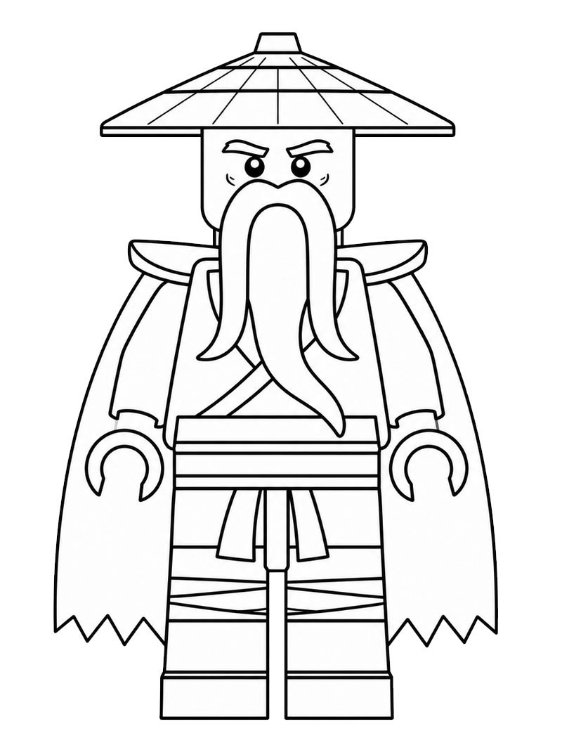 LEGO Ninjago Maître Wu Coloriage LEGO Ninjago Maître Wu Coloriage
