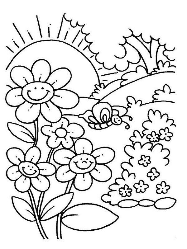 Le printemps Coloriage