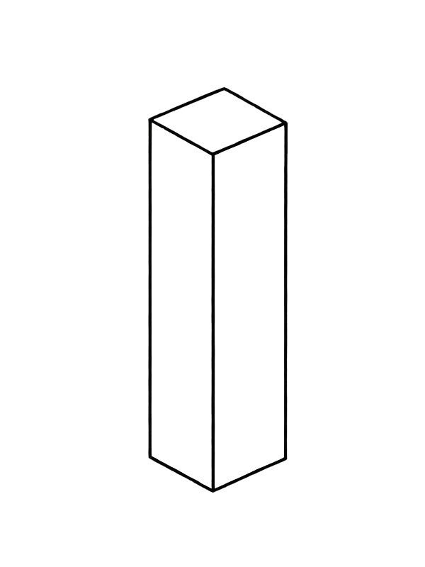 Lettre I en 3D Coloriage