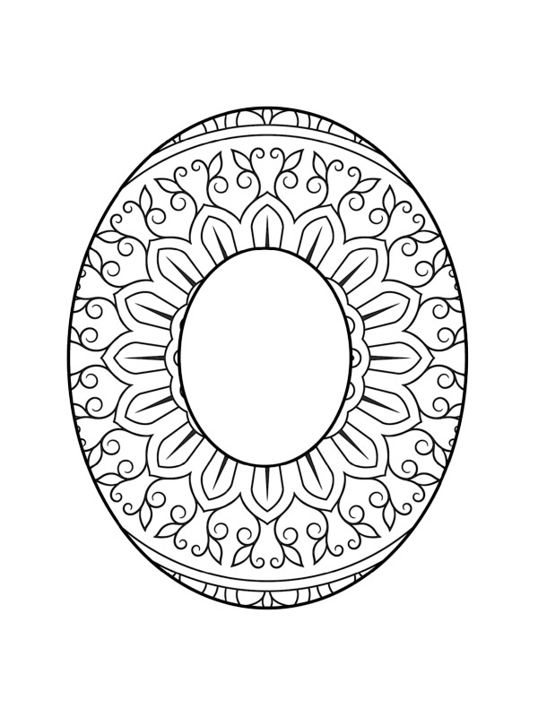 Lettre O Mandala Coloriage Lettre O Mandala Coloriage