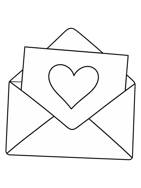 Lettre d'amour Coloriage