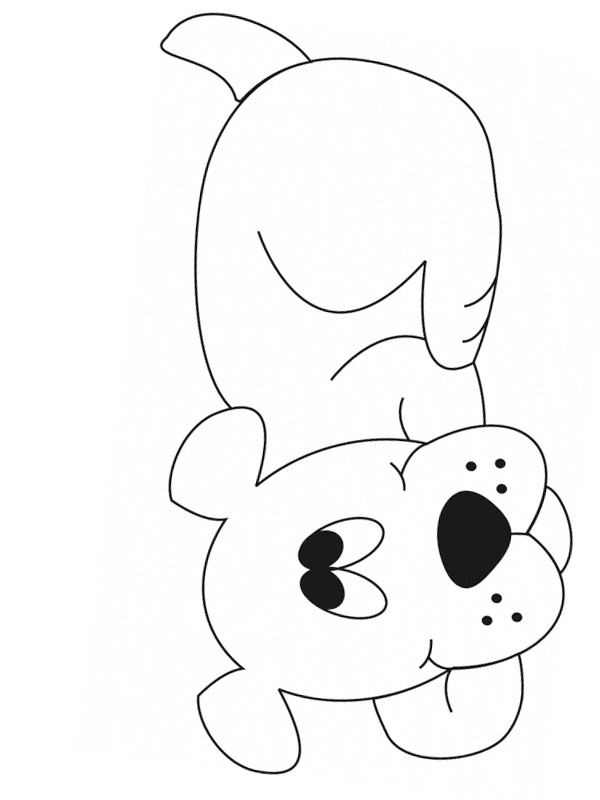 Chien couché Coloriage Chien couché Coloriage