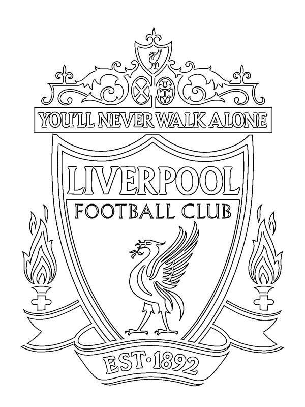 Liverpool Football Club Coloriage Liverpool Football Club Coloriage