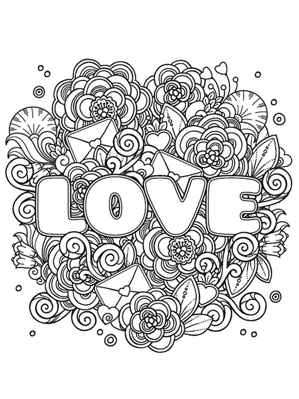 love adultes Coloriage