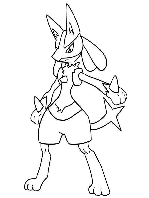Lucario (Pok&eacute;mon) Coloriage