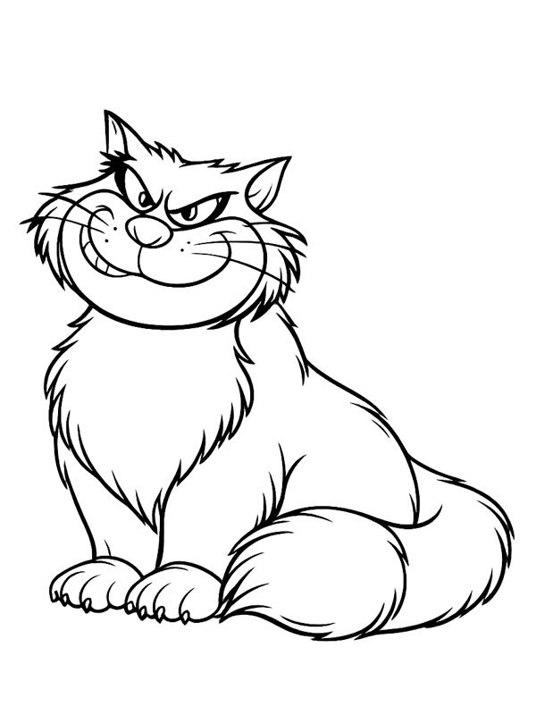 Lucifer le chat de Cendrillon Coloriage