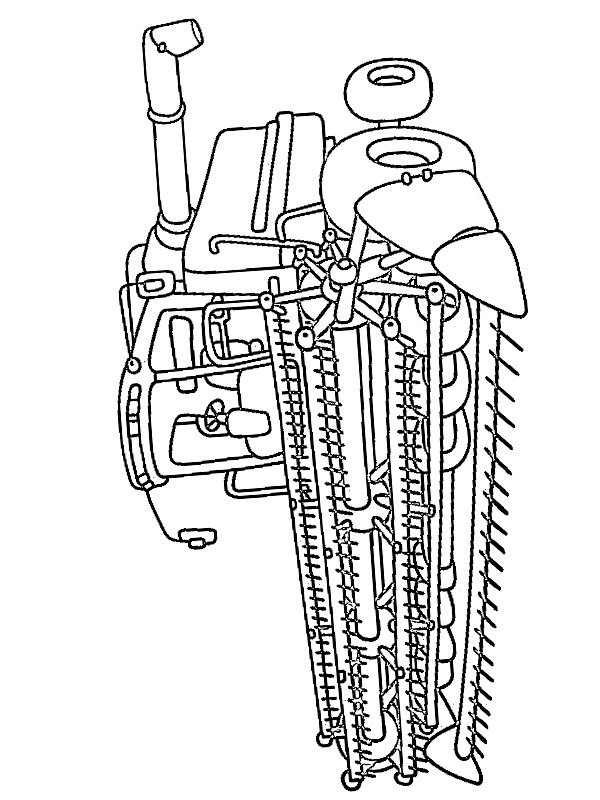 Moissonneuse-batteuse Coloriage Moissonneuse-batteuse Coloriage