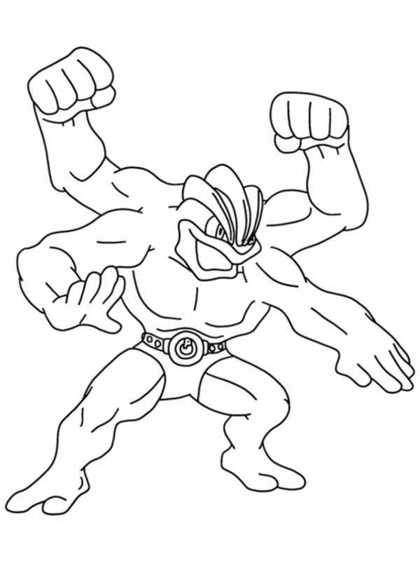 Mackogneur (Pokémon) Coloriage Mackogneur (Pokémon) Coloriage