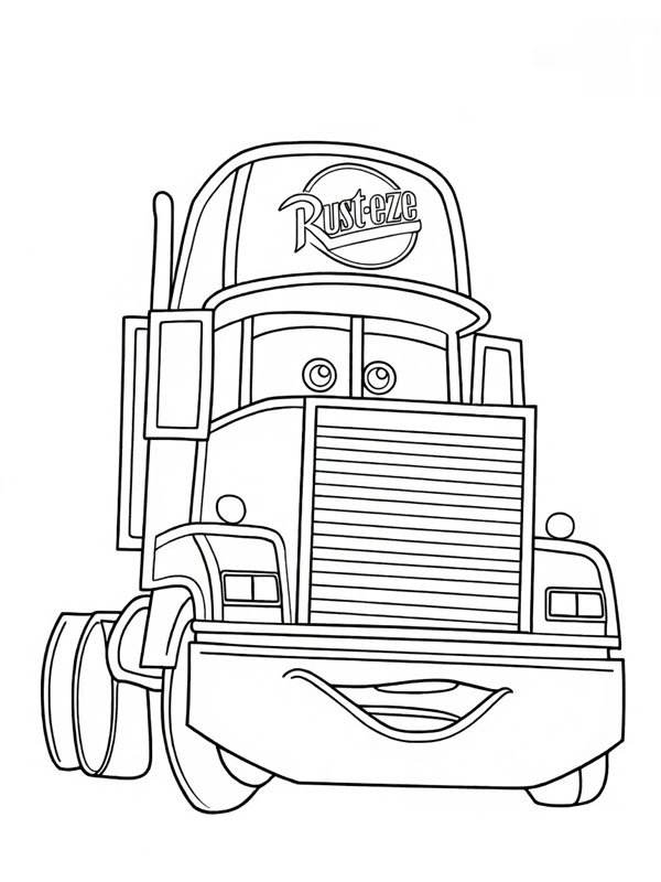 Mack (Cars) Coloriage