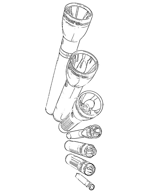Lampe de poche Maglite Coloriage Lampe de poche Maglite Coloriage