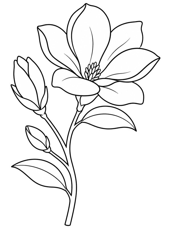 Magnolia Coloriage