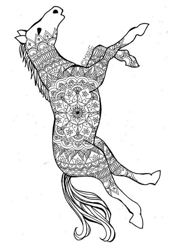 Mandala Cheval Coloriage Mandala Cheval Coloriage