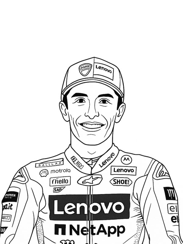 Marc Márquez Coloriage Marc Márquez Coloriage