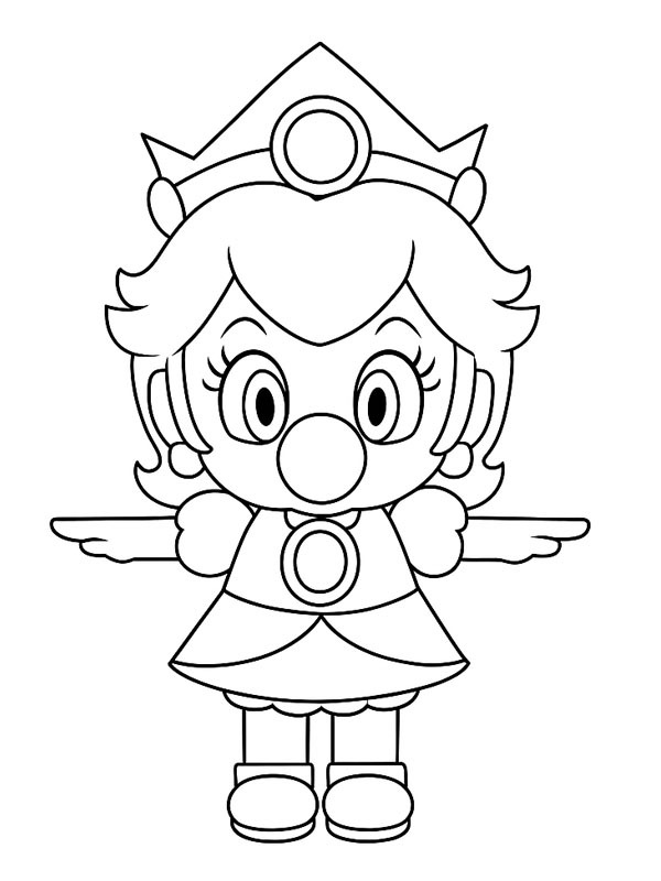 Baby Peach (Mario Kart) Coloriage
