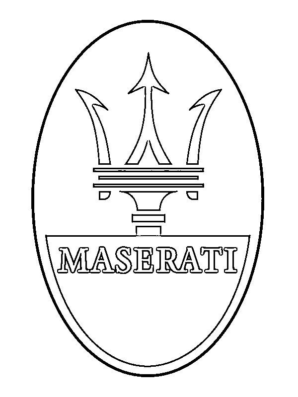 Logo Maserati Coloriage