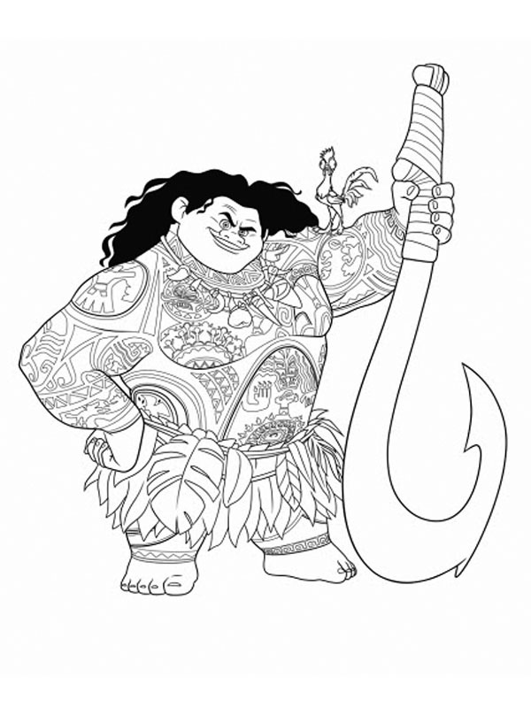 Maui (Vaiana) Coloriage Maui (Vaiana) Coloriage
