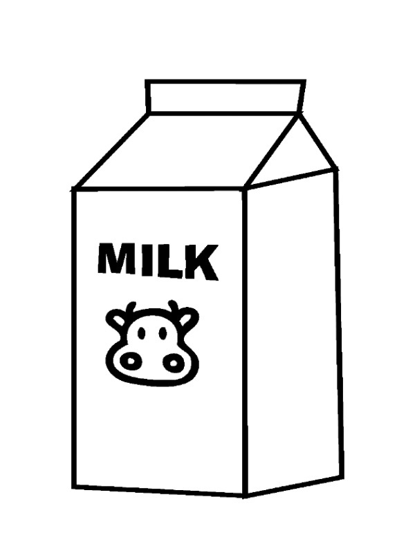 Brique de lait Coloriage