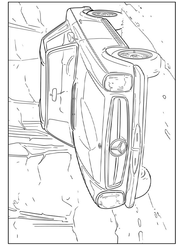 mercedes-benz 280sl pagode 1968 Coloriage mercedes-benz 280sl pagode 1968 Coloriage
