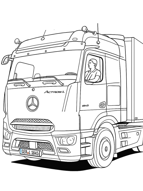 Mercedes-Benz Actros L Coloriage Mercedes-Benz Actros L Coloriage