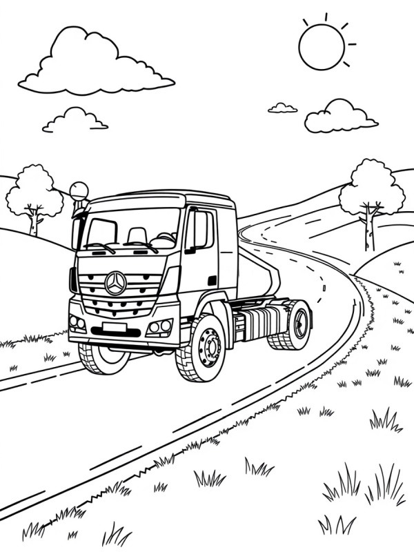 Camion Mercedes-Benz Coloriage Camion Mercedes-Benz Coloriage