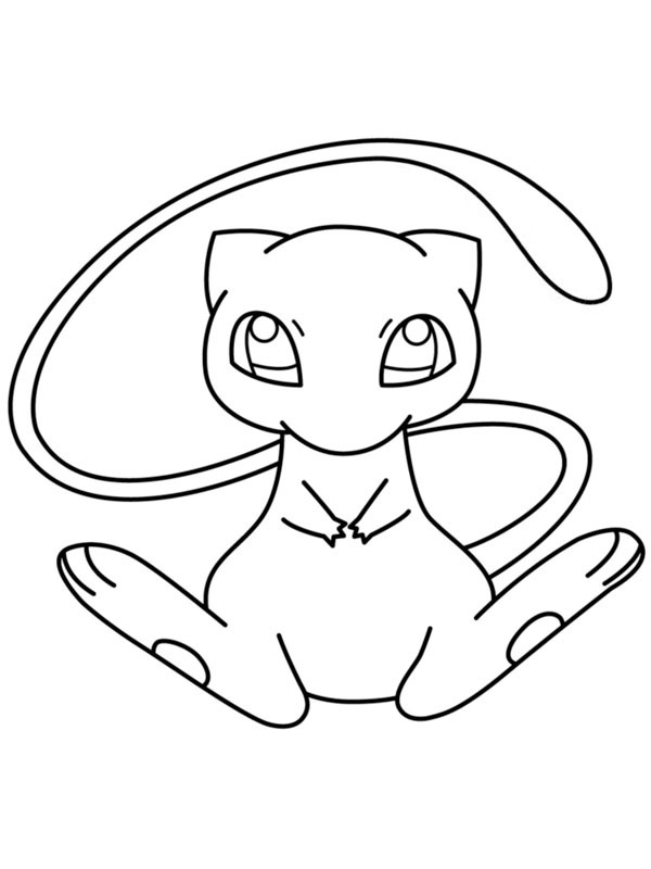 Mew (Pokémon) Coloriage Mew (Pokémon) Coloriage