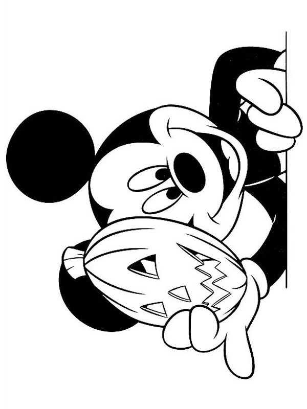 mickey mouse halloween Coloriage