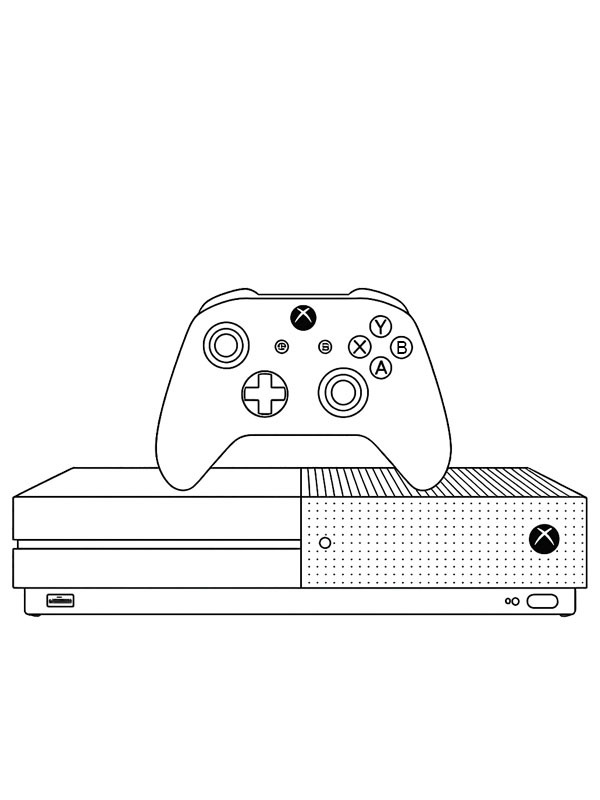 Microsoft Xbox One S Coloriage Microsoft Xbox One S Coloriage