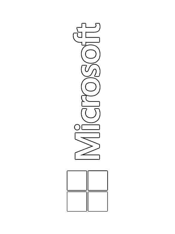 Logo Microsoft Coloriage Logo Microsoft Coloriage
