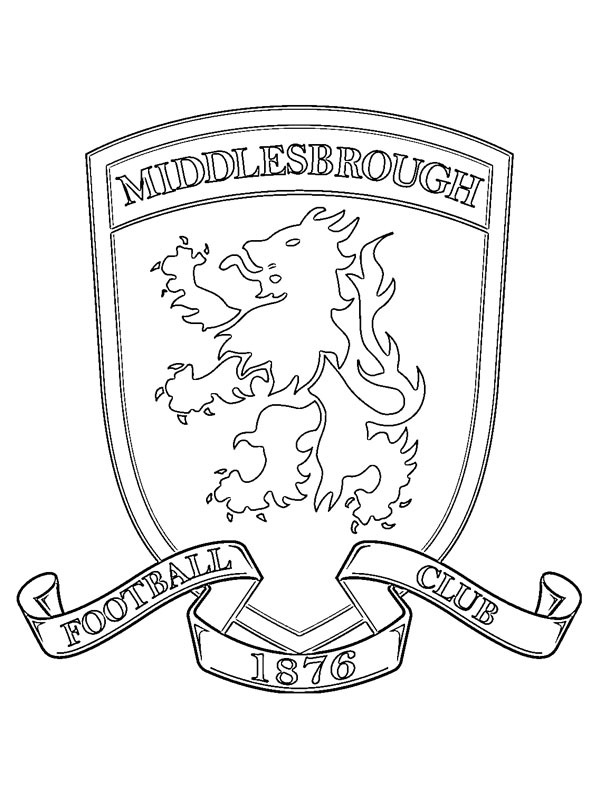 Middlesbrough FC Coloriage Middlesbrough FC Coloriage