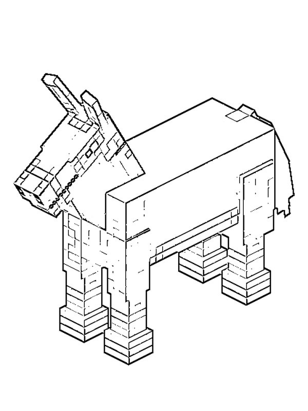Ane Minecraft Coloriage Ane Minecraft Coloriage