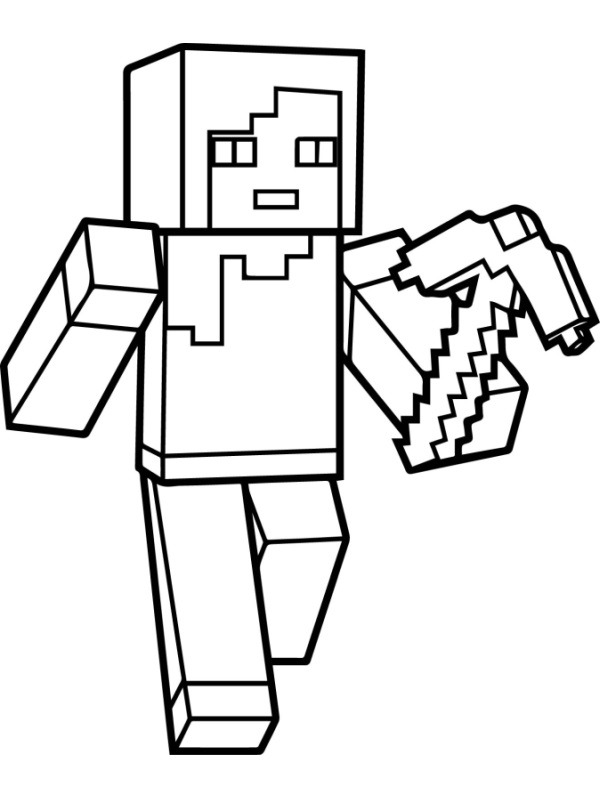 minecraft steve Coloriage minecraft steve Coloriage