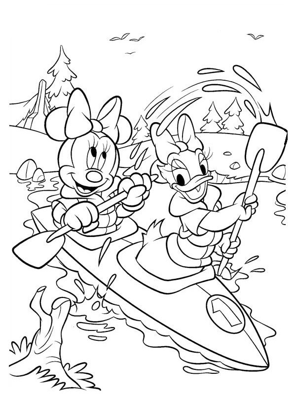 Minnie Mouse et Daisy Duck Coloriage Minnie Mouse et Daisy Duck Coloriage