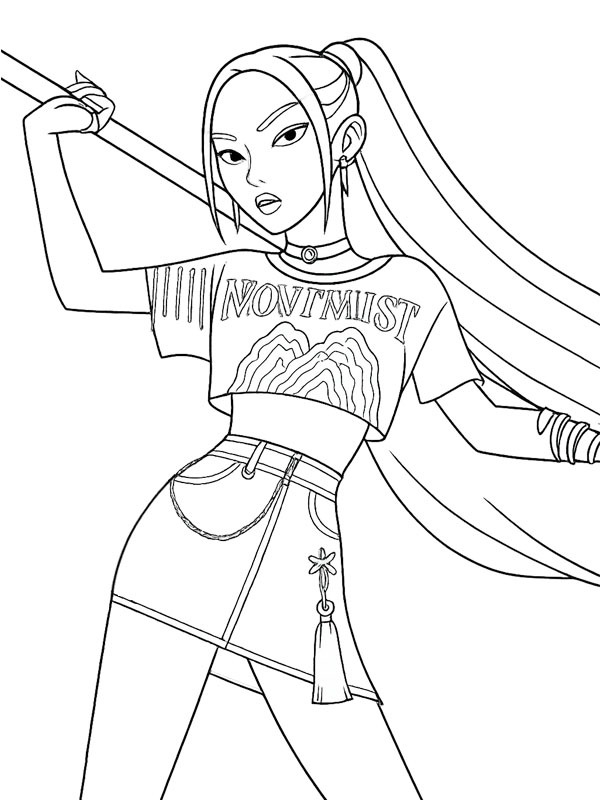 Mira (KPop Demon Hunters) Coloriage Mira (KPop Demon Hunters) Coloriage
