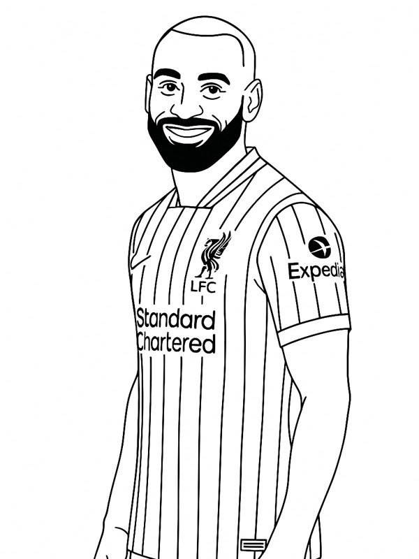 Mohamed Salah Coloriage Mohamed Salah Coloriage