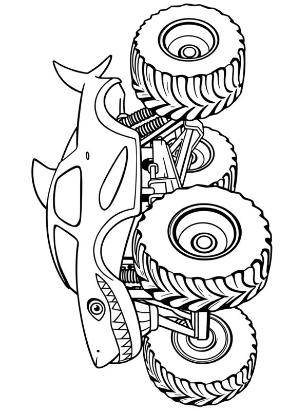 Monstertruck requin Coloriage Monstertruck requin Coloriage