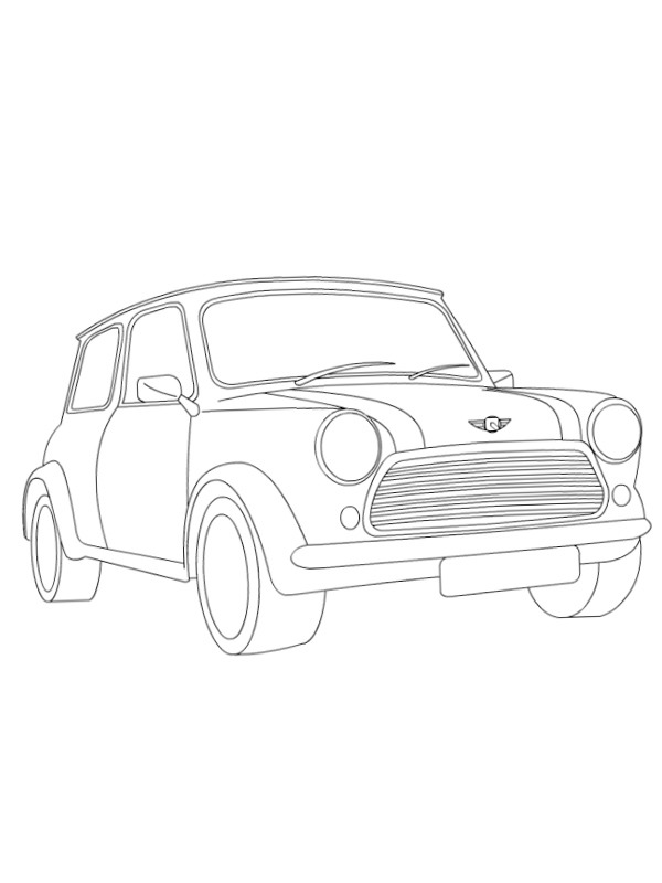 Morris Mini Minor Coloriage Morris Mini Minor Coloriage
