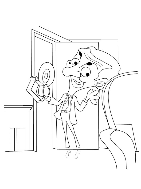 Mr Bean prend une photo Coloriage Mr Bean prend une photo Coloriage